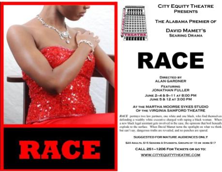 Flyer, David Mamet's "Race," 2011
